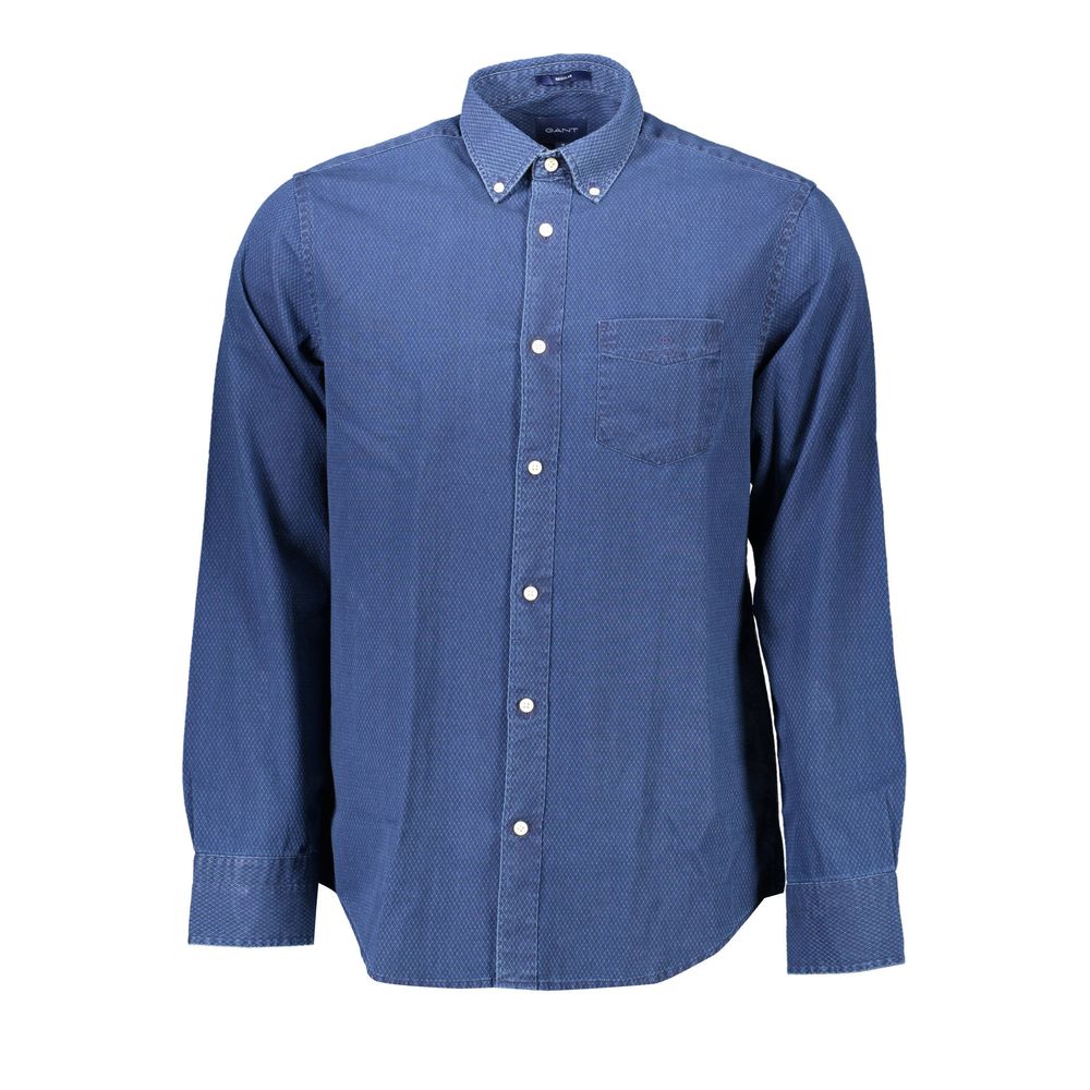 Gant Blue Cotton Shirt for Men